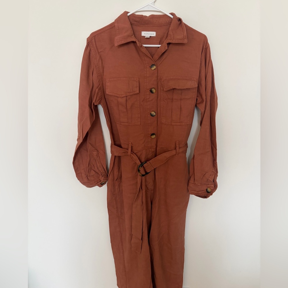 Topshop Rust Jumpsuit